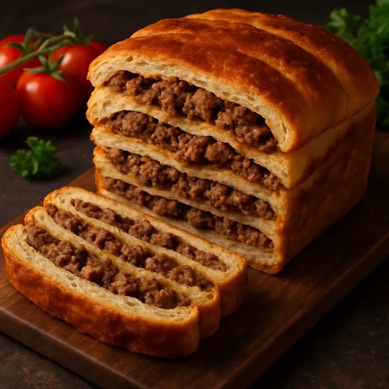 Zonguldak Schichtbrot mit Fleisch